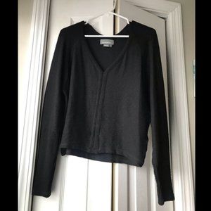 by Anthropologie Long Sleeve Black V-Neck